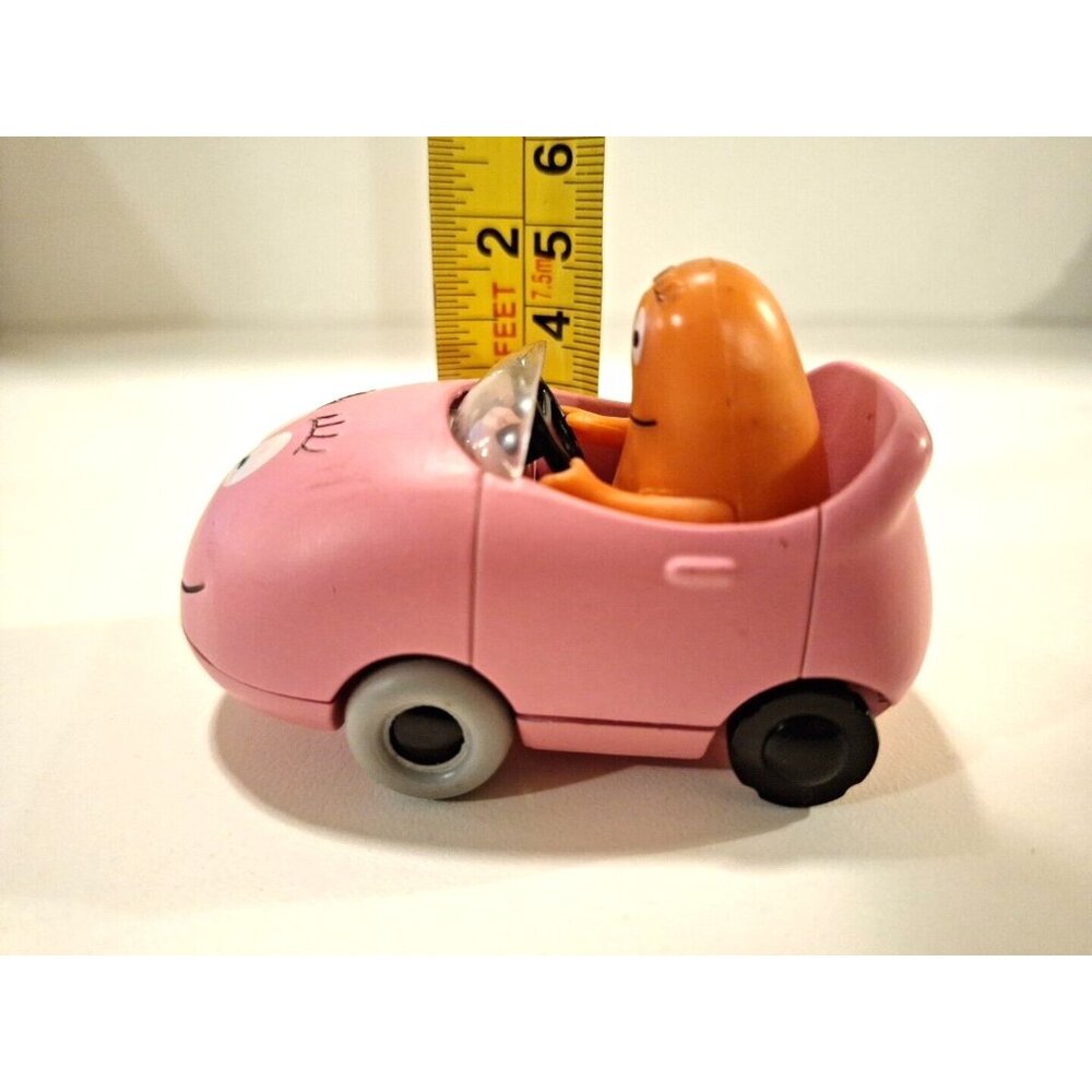 Barbapapa Driving Pink Car 3" Vintage Missing 1 Wheel Motorama Toy Vehicle - Picture 5 of 13
